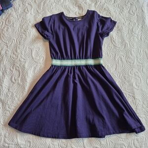 Mini Boden girls size 9-10 years navy blue short sleeve dress VVGUC